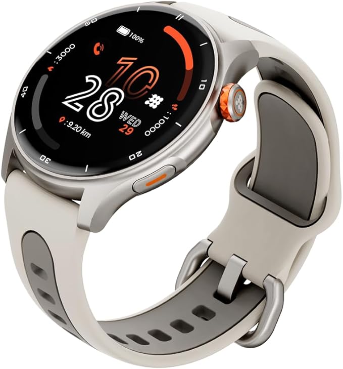 Cubitt Aura Pro Smartwatch/Fitness Tracker with 1.43" Touch AMOLED Screen, Bluetooth Call, Built in GPS, 60+ Sports, Blood Oxygen, Heart Rate, Stress/Sleep Monitor, Waterproof, Step Counter, Compass