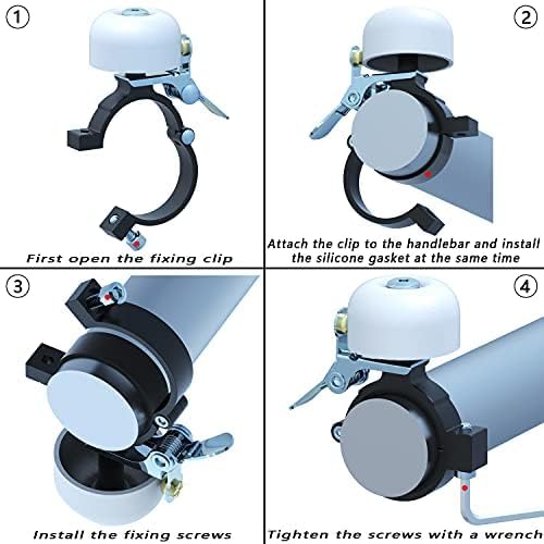 Greallthy Bike Bell Classic Brass Bicycle Bell,Bike Bells for Adults Kids,Loud Sound Bells Fit for 0.87-1.25in/22.2-31.8mm Bicycle Handlebars,Road Mountain Bike Accessories.