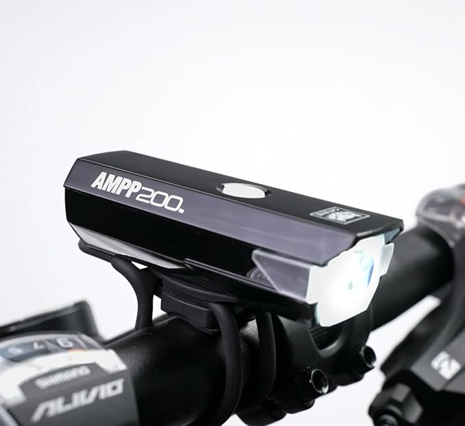 CATEYE AMPP USB Rechargeable Bike Light – High Visibility Super Bright OptiCube™ Headlight for Commuters, Road Cyclists & Mountain Bikers, Day & Night Riding Modes, IPX4 Waterproof, Tough & Durable