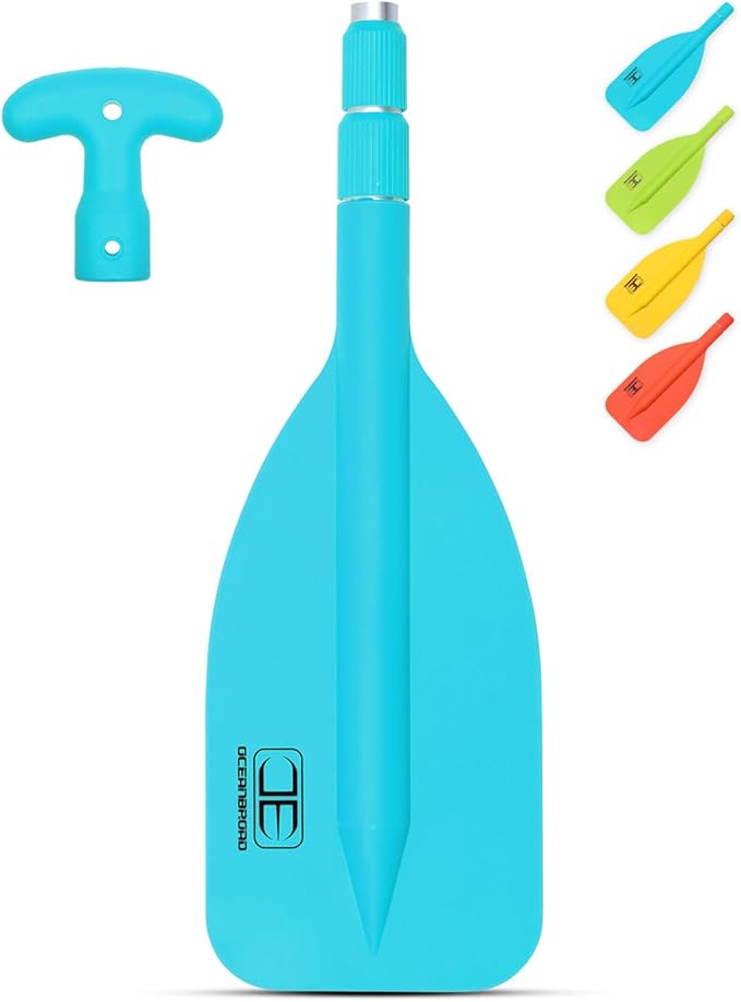 OCEANBROAD Telescoping Emergency Paddle 21''-42''（Assembling Required）/26''-54'' Aluminium Shaft for Kayaking Boating Canoeing River Tubing