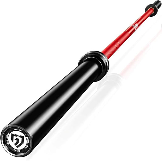 PB01 7FT Olympic Barbell, Weight Bar with Knurled Grip, 1000lb Capacity Strength Training Deadlift Bar for Squat, Weightlifting, Bench Press, Fits 2-inch Standard Weight Plates