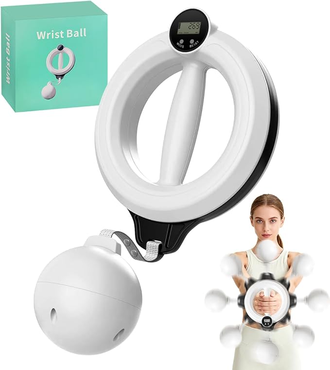 Arm Workout Equipment, Shoulder Reliever for Women Chest and Shoulder Exercise Equipment for Men 360° Hand-Cran Forearm Fitness Trainer with Timing and Counting Functions for Home Gym