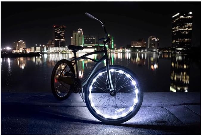 Brightz WheelBrightz LED Bike Wheel Lights - 2025 Edition with Superior Straps & LED-Weatherproof Shield! 14 Colors - Unmatched Durability, Visibility & 48+ Hours of Dazzling Illumination
