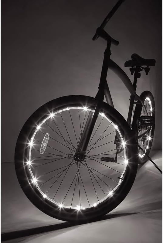 Brightz WheelBrightz LED Bike Wheel Lights - 2025 Edition with Superior Straps & LED-Weatherproof Shield! 14 Colors - Unmatched Durability, Visibility & 48+ Hours of Dazzling Illumination