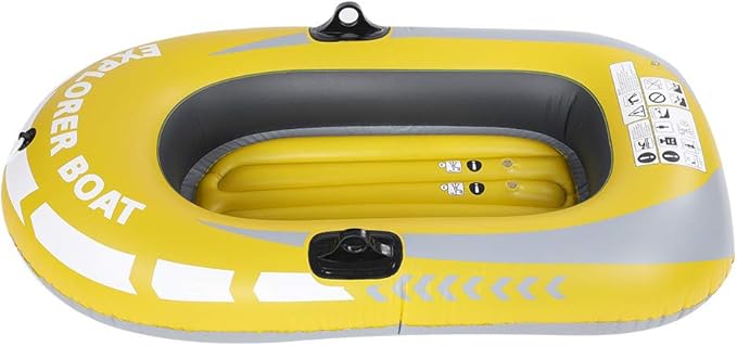 1 Person PVC Inflatable Kayak Boat 55kg Capacity Portable Fishing Canoe for Drifting and Diving