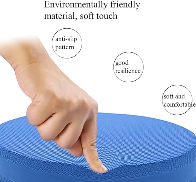 3PCS Foam Balance Pad Blue Foam Balance Exercise Cushion for Therapy, Yoga, Non-Slip, Water-Resistant Pilates Stability Trainer Pad