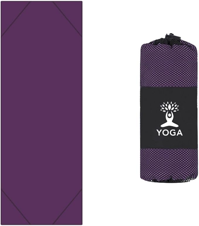 Non-Slip Yoga Towel - Superfiber Yoga Towel, hot Yoga Towel, Moisture Absorption, Sweat Absorption, for in Yoga, Pilates, hot Yoga Easy Travel. Size 25.5"x73" (1Pcs), E Colour