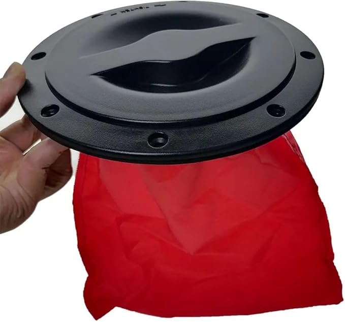 6/8/9 Inch Round Hatch Cover Deck Plate ABS Accessories Hatch Cover with Red Waterproof Bag for Kayak Boat Fishing Rigging
