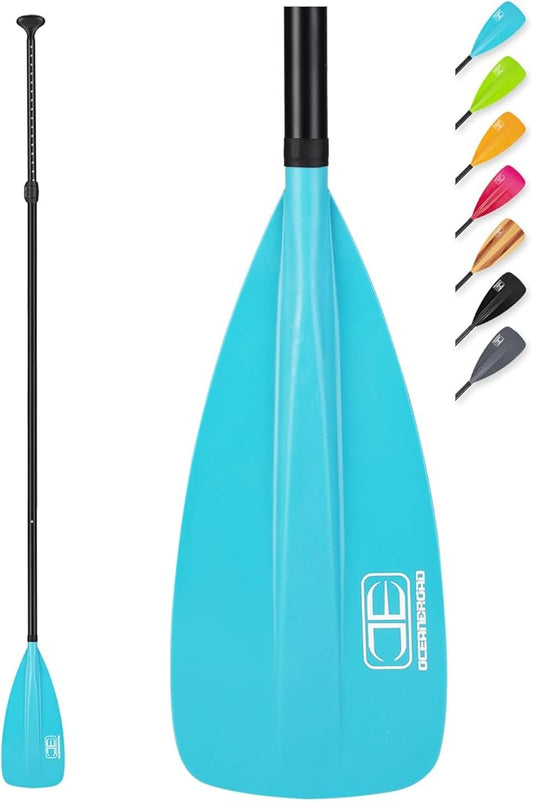 OCEANBROAD SUP Paddle - Adjustable Stand-Up Paddle for Paddleboard Kayak, Adjustable Aluminum Alloy Shaft with Reinforced Nylon Blades