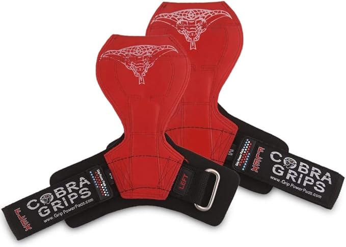 2018 Cobra Grips Flex Model Weight Lifting Gloves Heavy Duty Straps Alternative Power Lifting Hooks for Deadlifts with Padded Wrist Wrap Support Bodybuilding