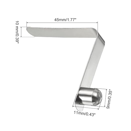 PATIKIL 11x9mm Kayak Paddle Snaps, 16 Pack Tent Pole Clips Steel V Shaped Single Pin Push Button Spring Clips Lock Tube Pole Clips for Camping Awning