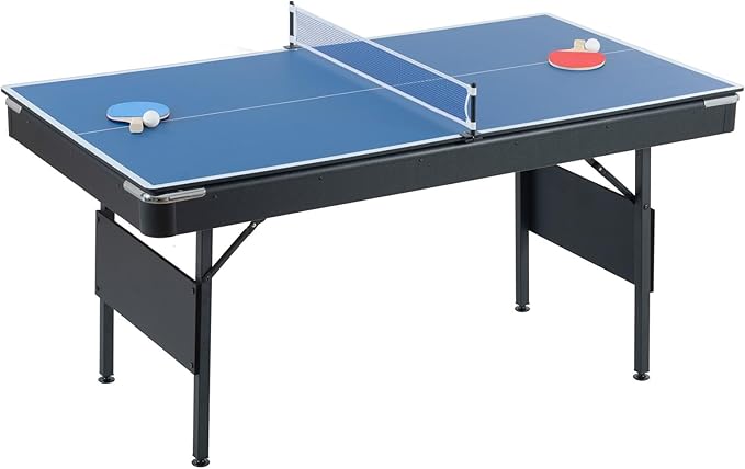 3 in 1 Pool Ping Pong Dining Combo, 65.75in Foldable Billiard/Table Tennis, Multi Game for Adults Kids, With Billiard and Tennis Paddles Accessories