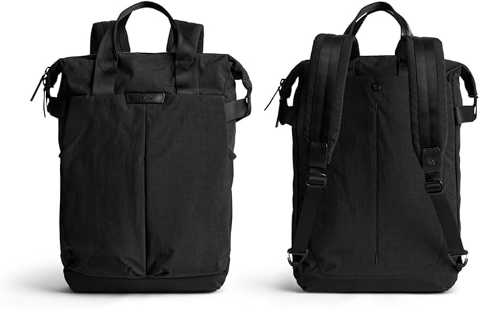 Bellroy Tokyo Totepack, water-resistant woven convertible backpack and tote bag - Raven
