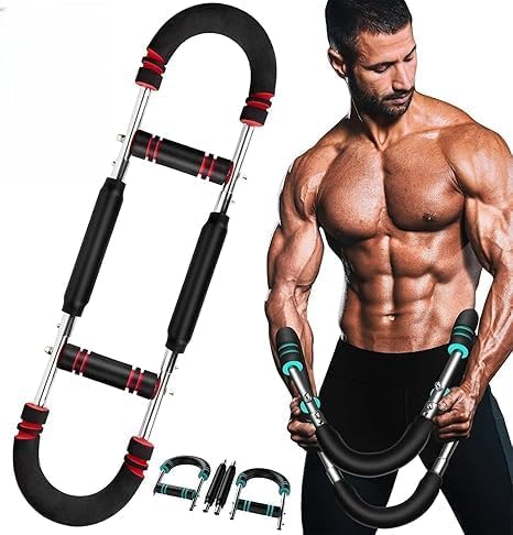 Twister Arm Trainer, Chest Workout Equipment 40-100lb Adjustable Arm Trainer, Twister Arm Trainer, Portable Power Twister Bar, Detachable Design Fitness Anywhere