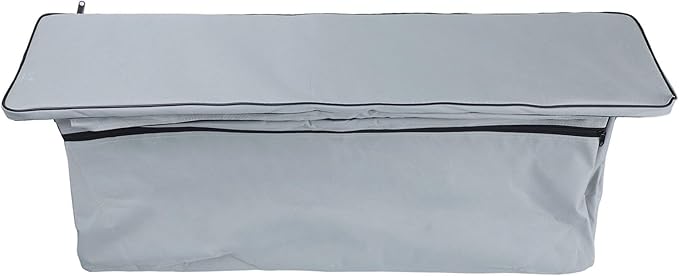 Bench Seat Cover 420D Oxford Seat Storage Bag for Kayak Inflatable Boat, Dinghy Boat Seat Cushion and Underseat Storage Bag with Pockets Grey Thick Sponge Seat Bench Cushion(Grey 85cm)