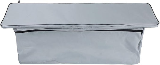 Bench Seat Cover 420D Oxford Seat Storage Bag for Kayak Inflatable Boat, Dinghy Boat Seat Cushion and Underseat Storage Bag with Pockets Grey Thick Sponge Seat Bench Cushion(Grey 95cm)