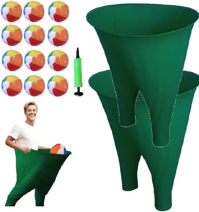 Granny Pants Yard Game Sets(2Pcs), Granny Pants Outdoor Games for Adults and Family, Party Field Day Games with 12 Bouncy Balls, More Balls for Backyard Park Beach