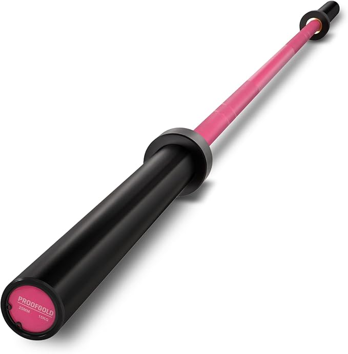 PROOFGOLD 6.6ft/7ft Olympic Barbell Bar 35Lb(15kg)/45LB(20kg) Barbell,Bench Press Bar for Squats and Deadlifts,Olympic Weight Bar for Home Gym,Womens Mens barbell(2inch),500LB/700LB/1000LB