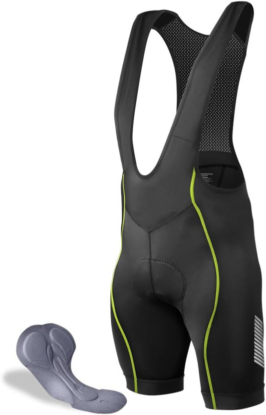 | Men's USA Elite Padded Cycling Bib-Shorts | Performance Long Distance Bib | Made in USA