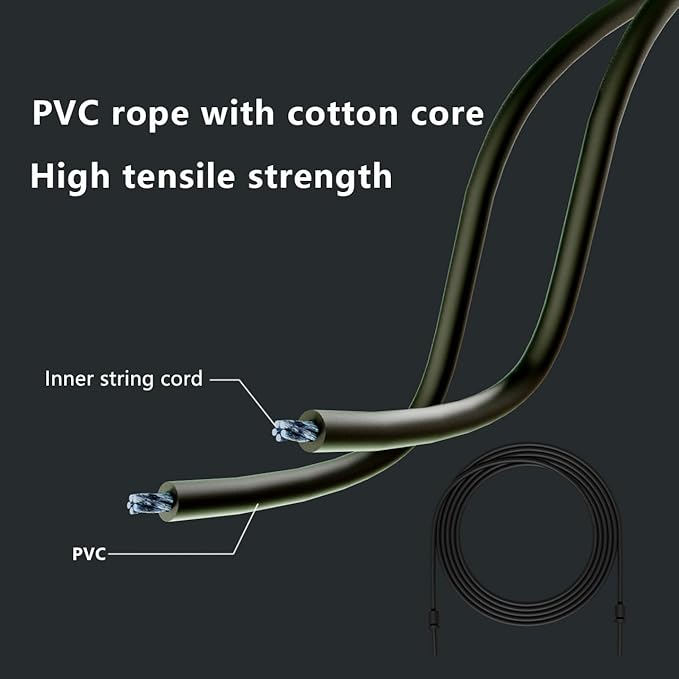 Workout Jump Rope,5mm PVC Jump Rope,Adjustable Length with Shatterproof Handles, Ideal for Beginners & Advanced Athletes, Fitness, Cardio & Boxing