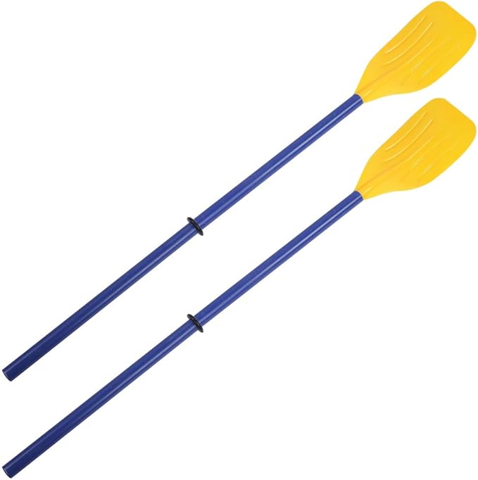 Kayak Paddles, Detachable Canoe Oars Inflatable Boat PVC Adjustable Fishing Water Sports Accessory Safety Paddleboard Blade for Recreational Kayaking Rubber Dinghy Boating Outdoor Lifeboats Rafting