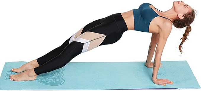 Non-Slip Yoga Towel - Superfiber Yoga Towel, hot Yoga Towel, Moisture Absorption, Sweat Absorption, for in Yoga, Pilates, hot Yoga Easy Travel. Size 25.5"x73" (1Pcs), BColour
