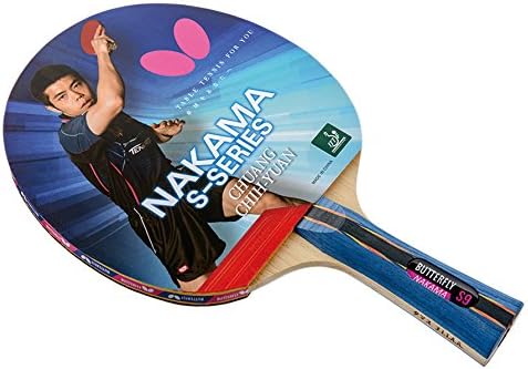 Butterfly Nakama Shakehand Ping Pong Paddle - Recommended for Beginner & Intermediate Level Players - Includes Two Free 40+ Balls - International Table Tennis Federation Approved