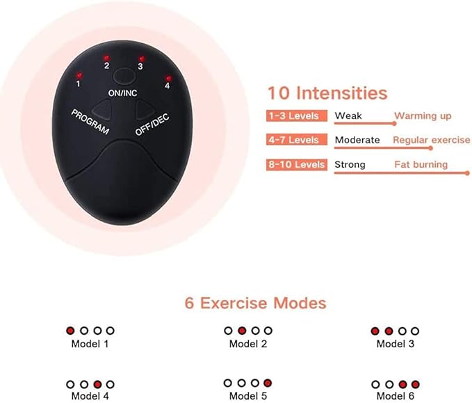 ABS Muscle Stimulator, Abdominal Muscle Toner ABS Training Workout Belt Body Toing Gear Waist Trimmer Fitness Equipent Home Office Exercise for Abdomen/Arm/Leg