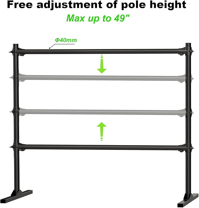 Zlinke 4FT Height Adjustable Ballet Barre, Freestanding Ballet Bar, Heavy Duty Dance Bar Support, Sturdy Construction, Anti-Slip for Kids Adult, Home and Gym Use