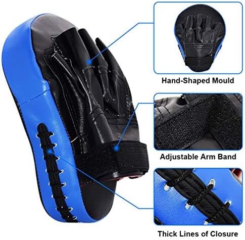 TLBTEK Taekwondo Kick Shield - Muay Thai MMA Karate Kickboxing Training Pads - Curved Leather Strike Shield