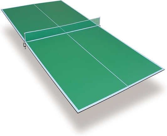 7/8/9ft Mid-Size Ping Pong Conversion Top with Net Set for Billiard and Pool Tables - Regulation Top Converts Billiards into Ping Pong Table Blue/Green/Black