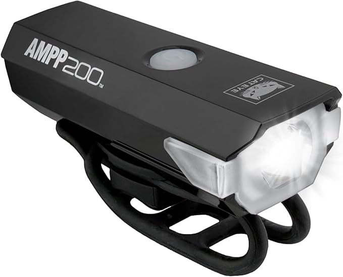 CATEYE AMPP USB Rechargeable Bike Light – High Visibility Super Bright OptiCube™ Headlight for Commuters, Road Cyclists & Mountain Bikers, Day & Night Riding Modes, IPX4 Waterproof, Tough & Durable