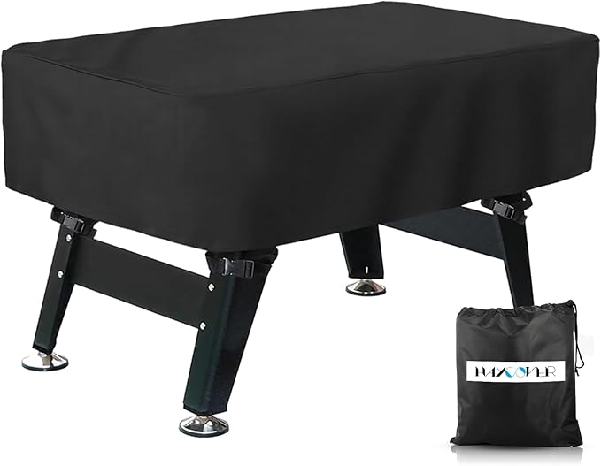 Outdoor Soccer Foosball Table Cover Waterproof Dustproof Universal Patio Coffee Chair Billiard Game Room Cover Black 300D Oxford Cloth 63 x 45.3 x 19.7 Inch