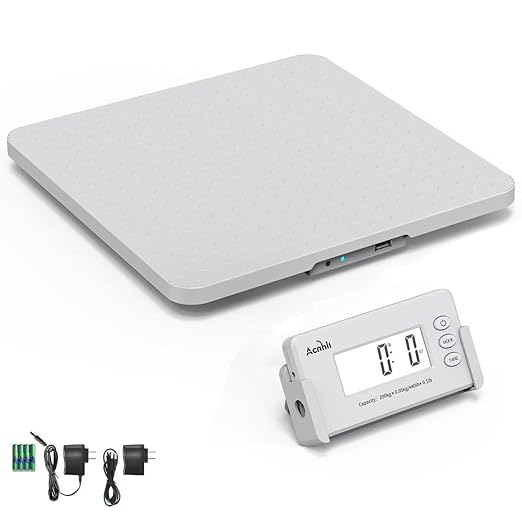Medical Grade Floor Scale,Ultra Thin Portable Medical Scales for Body Weight,440lbs Heavy Duty Limit for Home, Office,Hospital&Physician Use,with an Easy to Read LCD Display,White
