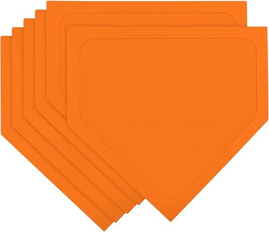 Wettarn 6/12 Pcs Bulk Home Plate Baseball Softball Rubber Portable Throw Down Home Plate for Gym Teachers, Skill Camp Instructors, Backyard Batting or Pitching Practice Training