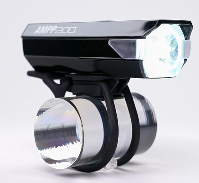 CATEYE AMPP USB Rechargeable Bike Light – High Visibility Super Bright OptiCube™ Headlight for Commuters, Road Cyclists & Mountain Bikers, Day & Night Riding Modes, IPX4 Waterproof, Tough & Durable