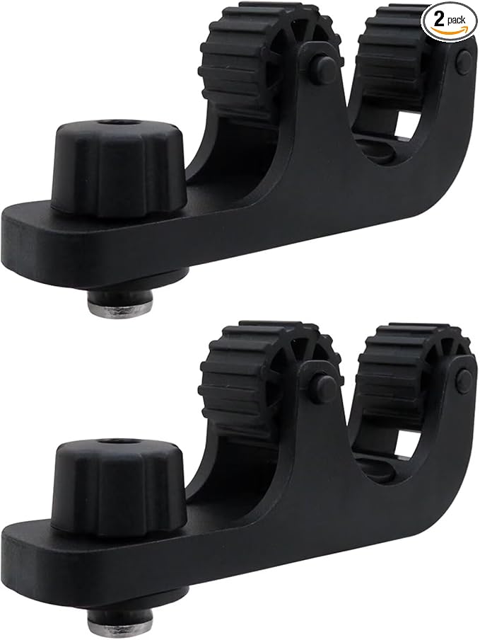 New 2-pack Black Extend Kayak Paddle Holder Kayak Track Mount Accessories for Holding Standard Paddle, Kayak Oar Holder Kayak Rail Accessories for Fishing Kayak