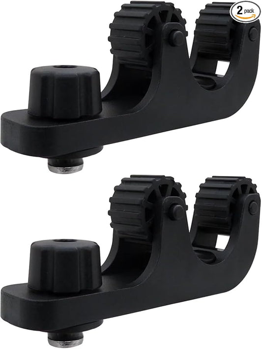 New 2-pack Black Extend Kayak Paddle Holder Kayak Track Mount Accessories for Holding Standard Paddle, Kayak Oar Holder Kayak Rail Accessories for Fishing Kayak