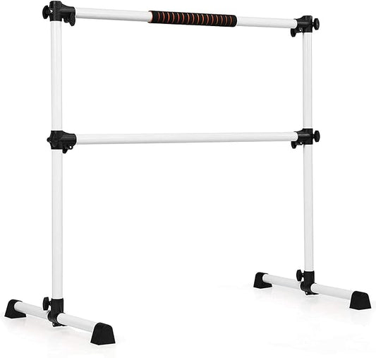 GOFLAME Ballet Barre Portable Double, 4FT Freestanding Ballet Barre Adjustable, Heavy Duty Dancing Stretching Ballet Bar for Home, Dance Barre, Fitness Ballet Bar