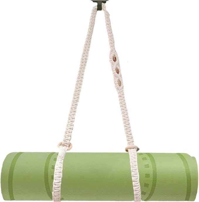 kiido Macrame Yoga Mat Carrying Strap [MAT NOT Included], Hand Woven Multi-Purpose Strap/Carrier