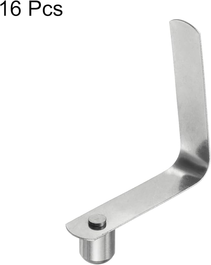 HARFINGTON 16pcs Single Button Kayak Paddle Snap Spring Clip 9x12x45mm 65Mn Spring Steel V-Shaped Solid Lift Telescopic Locking Tube Pole Clips for Tent Umbrella Camping