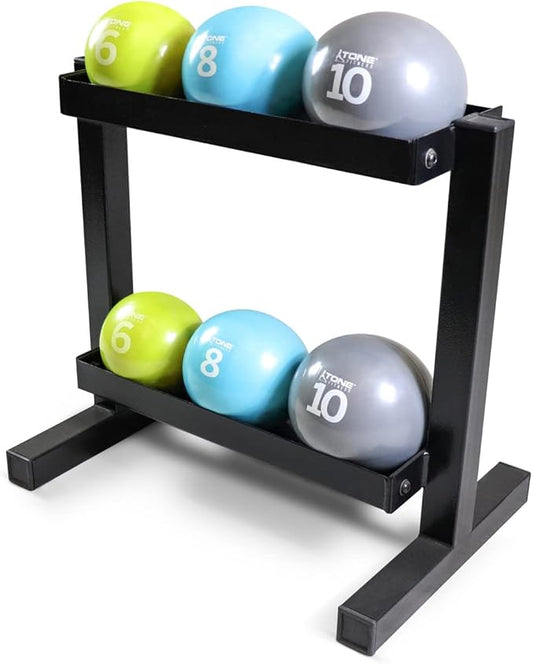 CAPHAUS Soft Weighted Exercise Ball, Weighted Toning Ball, Soft Medicine Balls for Exercise, Yoga, Pilates & Physical Therapy, 6, 8, 10 LB, Option Available in Single, Pair & Set with Rack