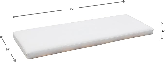 Tommy Bahama Bench Cushion, 50" X 19" X 2.5", Bamboo Bay Bone