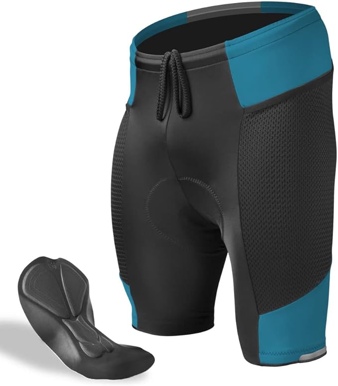| Men's Gel Touring Padded Bike Shorts | Innovative Mesh Pockets | Made in USA