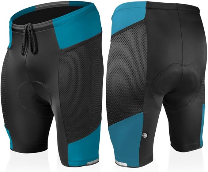 | Men's Gel Touring Padded Bike Shorts | Innovative Mesh Pockets | Made in USA