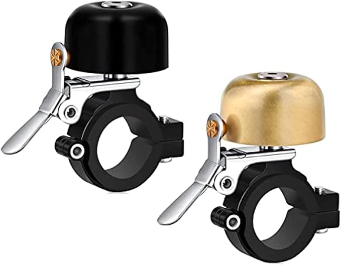 Greallthy Bike Bell Classic Brass Bicycle Bell,Bike Bells for Adults Kids,Loud Sound Bells Fit for 0.87-1.25in/22.2-31.8mm Bicycle Handlebars,Road Mountain Bike Accessories.