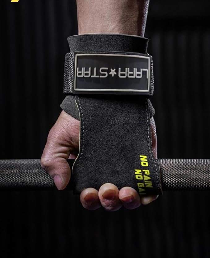 LARA STAR Weight Lifting Wrist Straps for Maximum Grip Support,Lifting Strap for Weightlifting, Gym Grips Hook for Deadlifts, Powerlifting, Heavy Shrug Women/Men