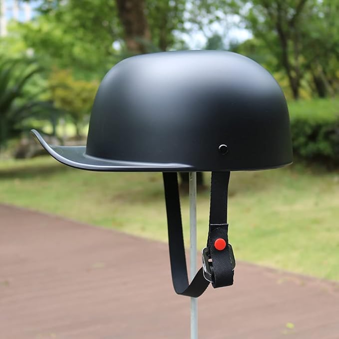 Vintage Open Face Motorcycle Helmet Retro Baseball Cap Half Helmets Men Women for Cruiser Street Scooter Moped Cap Jet with Mask Glasses - DOT Certified