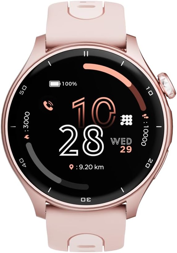 Cubitt Aura Pro Smartwatch/Fitness Tracker with 1.43" Touch AMOLED Screen, Bluetooth Call, Built in GPS, 60+ Sports, Blood Oxygen, Heart Rate, Stress/Sleep Monitor, Waterproof, Step Counter, Compass