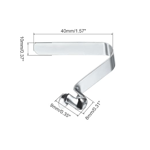 PATIKIL 9x8mm Kayak Paddle Snaps, 10 Pack Tent Pole Clips Steel V Shaped Single Pin Push Button Spring Clips Lock Tube Pole Clips for Camping Awning